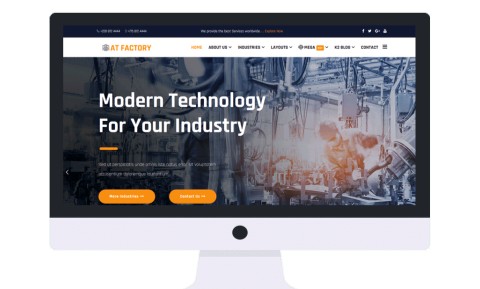 AT Factory - Best One Page Joomla Template 2020