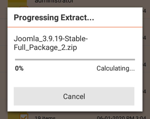 Easy Unzip File Extracting Joomla