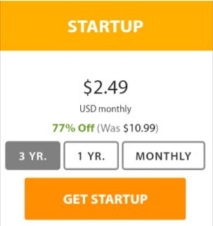 A2 Hosting Joomla Startup Plan